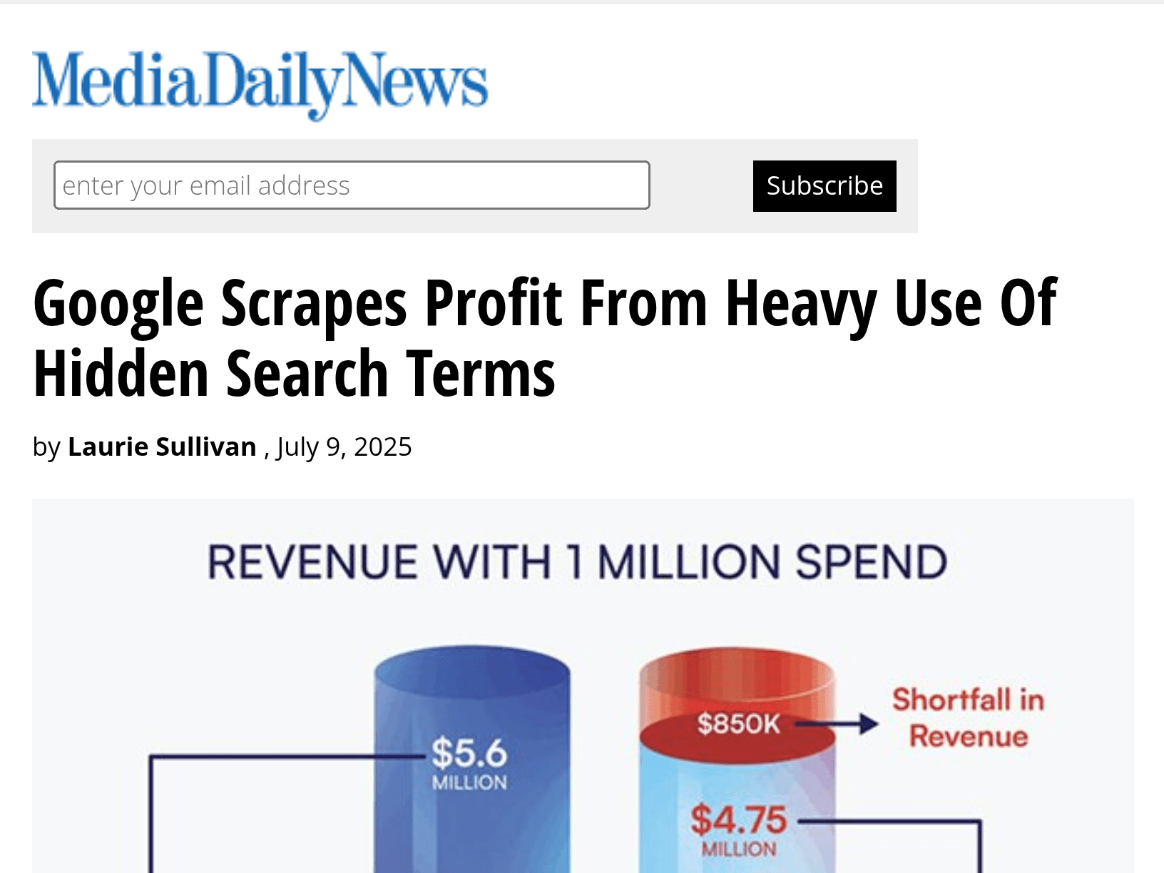 Google Scrapes Profit From Heavy Use Of Hidden Search Terms