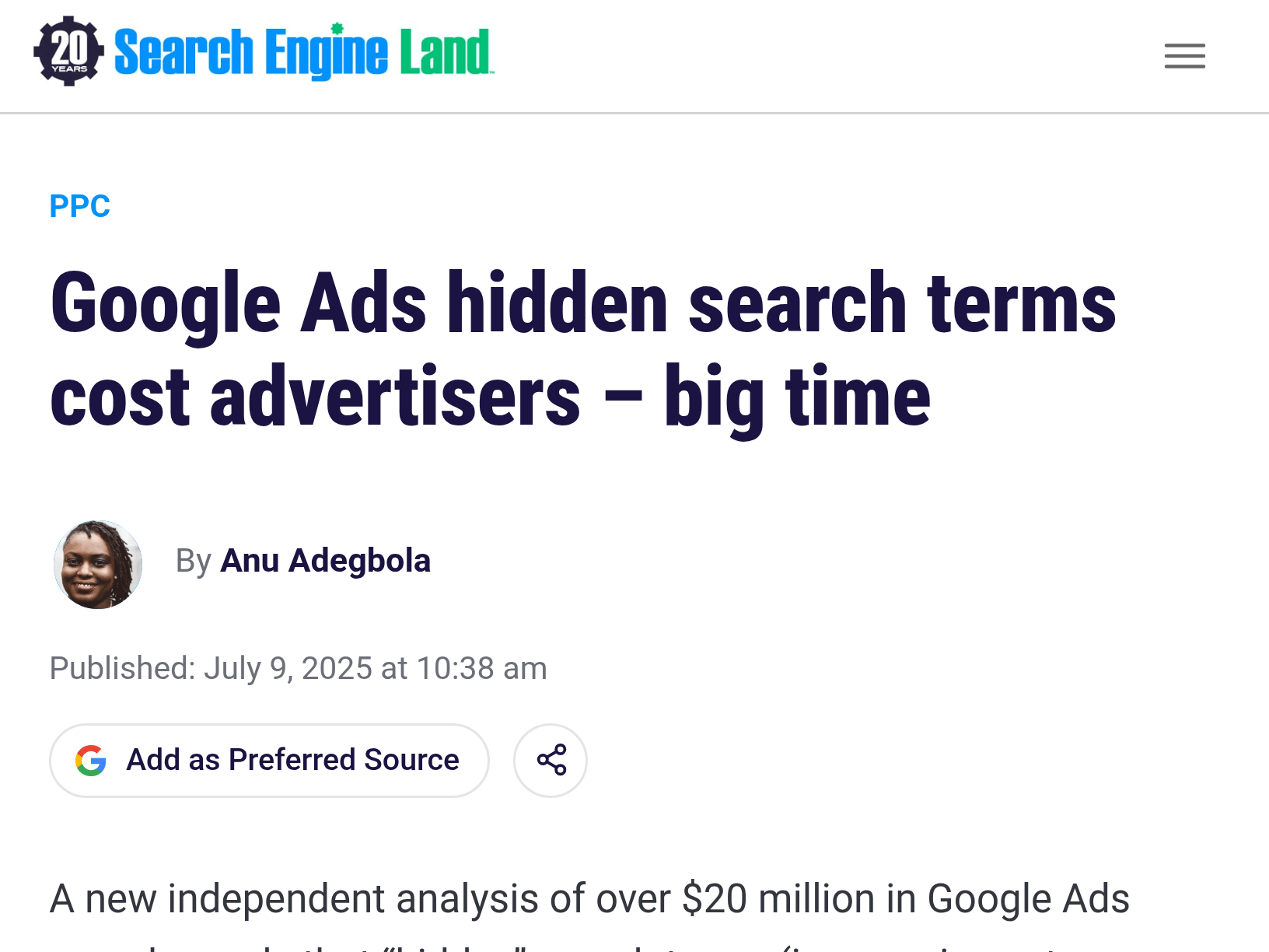 Google Ads hidden search terms cost advertisers – big time